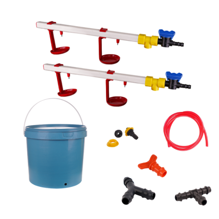 TavPet Nipel Tavuk Suluğu 20 Lt Depolu Askılı Çanaklı (Set/2)