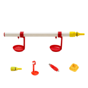 TavPet Eko Nipel Suluk 40 cm 2 Nipelli Askılı Çanaklı  15 Tavukluk