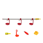 TavPet Eko Nipel Suluk 60 cm 3 Nipelli Askılı Çanaklı  20 Tavukluk