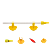 TavPet Civcivler İçin Eko Nipel Suluk Sistemi 40 Cm 2 Nipelli Küçük Yaylı Çanaklı