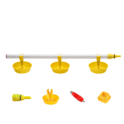 TavPet Hindiler İçin Eko Nipel Suluk Sistemi 60 Cm 3 Nipelli Büyük Yaylı Çanaklı