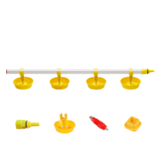 TavPet Hindiler İçin Eko Nipel Suluk Sistemi 80 Cm 4 Nipelli Büyük Yaylı Çanaklı