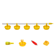 TavPet Hindiler İçin Eko Nipel Suluk Sistemi 100 Cm 5 Nipelli Büyük Yaylı Çanaklı