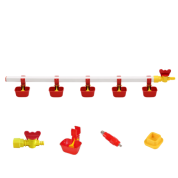 TavPet Nipel Suluk Sistemi 40 Tavukluk 100 cm 5 Nipelli Dilli Çanaklı