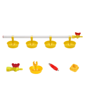 TavPet Hindiler İçin Nipel Suluk Sistemi 80 Cm 4 Nipelli Büyük Yaylı Çanaklı