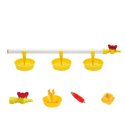 TavPet Hindiler İçin Nipel Suluk Sistemi 60 Cm 3 Nipelli Büyük Yaylı Çanaklı