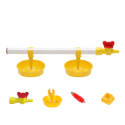 TavPet Hindiler İçin Nipel Suluk Sistemi 40 Cm 2 Nipelli Büyük Yaylı Çanaklı