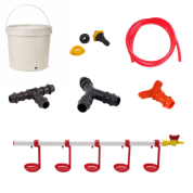 TavPet Nipel Tavuk Suluğu 20 Lt Depolu Askılı Çanaklı  (Set/19)