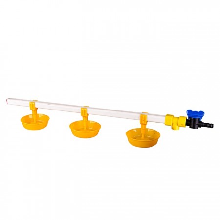 TavPet Hindiler İçin Nipel Suluk Sistemi 60 Cm 3 Nipelli Büyük Yaylı Çanaklı